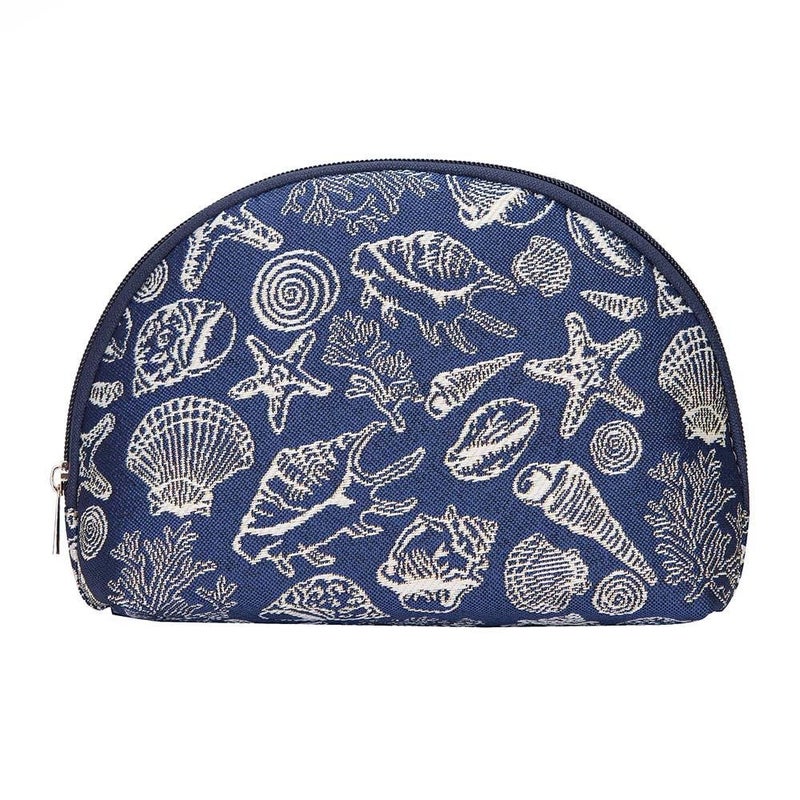 Signare Tapestry Cosmetic Bag Toiletry Makeup Bag for Women With Sea Shell Design(COSM-SHELL) - Image 4